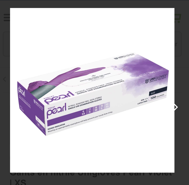 Gants en nitrile Unigloves Pearl